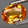 Natural Yellow Sapphire 6.1mm x 4.5mm Oval .63ct #AC0057