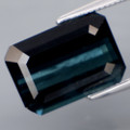 Indiolite 12mm x 8.4mm Emerald Cut 5.32ct#AC0079