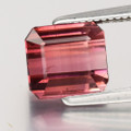 Natural Pink Tourmaline 6.8mm x 6.2mm Emerald Cut#NL0006