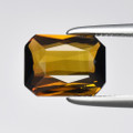 Natural Yellow Green Tourmaline 8mm x 6mm Emerald Cut 1.45ct #NE0033