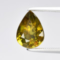 Natural Yellow Green Tourmaline 9mm x 6.5mm Pear 1.9ct #NE0031