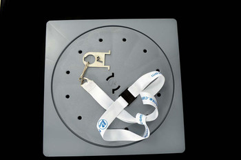 Poolrite Square dress ring kit with lid in Charcoal