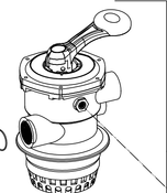 Zodiac Titan 50mm V650 Multiport Valve -  MPV08- Clamp Down