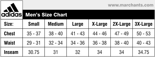 adidas size chart men