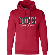 OTS Adult Eco Fleece Grad Hoodie with Printed Logo - Scarlet Red (OTS-001-SC)
