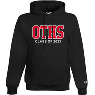 OTS Adult Eco Fleece Grad Hoodie with Printed Logo - Black (OTS-001-BK)
