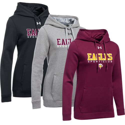 ua women's hustle fleece hoody