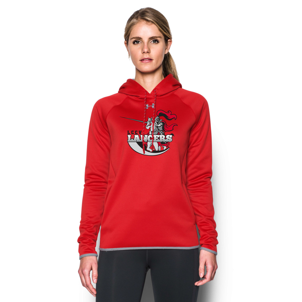 womens red under armour hoodie