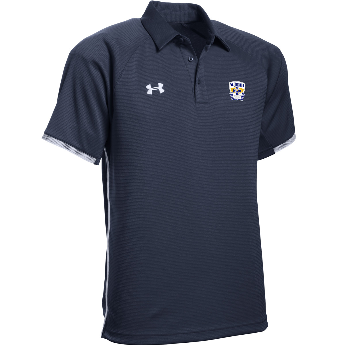 navy blue under armour polo shirt