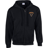 FFC Gildan Adult Full Zip Hooded Sweatshirt - Students - Black (FFC-004-BK)
