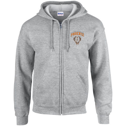 FFC Gildan Adult Full Zip Hooded Sweatshirt - Students - Sport Grey (FFC-004-SG)