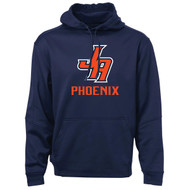 JAS Adult Ptech Fleece Hooded Sweatshirt with Applique Embroidery Logo (Design 02) - Navy (JAS-114-NY)