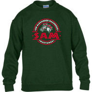 AMS Youth Heavy Blend 50/50 Fleece Crew - Forest Green (AMS-305-FO)