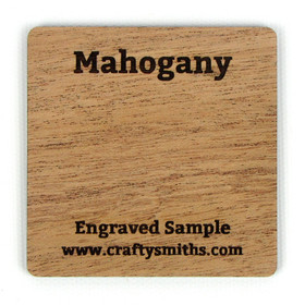 Mahogany - Tier 3 Exotic Hardwood - Engraved Sample Chip