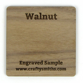 Walnut - Tier 4 Domestic Hardwood - Engraved Sample Chip
