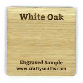 White Oak - Tier 2 Domestic Hardwood - Engraved Sample Chip