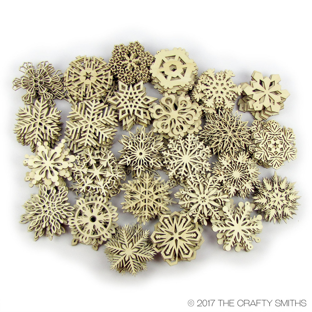 Bulk 3 Inch Wood Snowflakes - The Crafty Smiths
