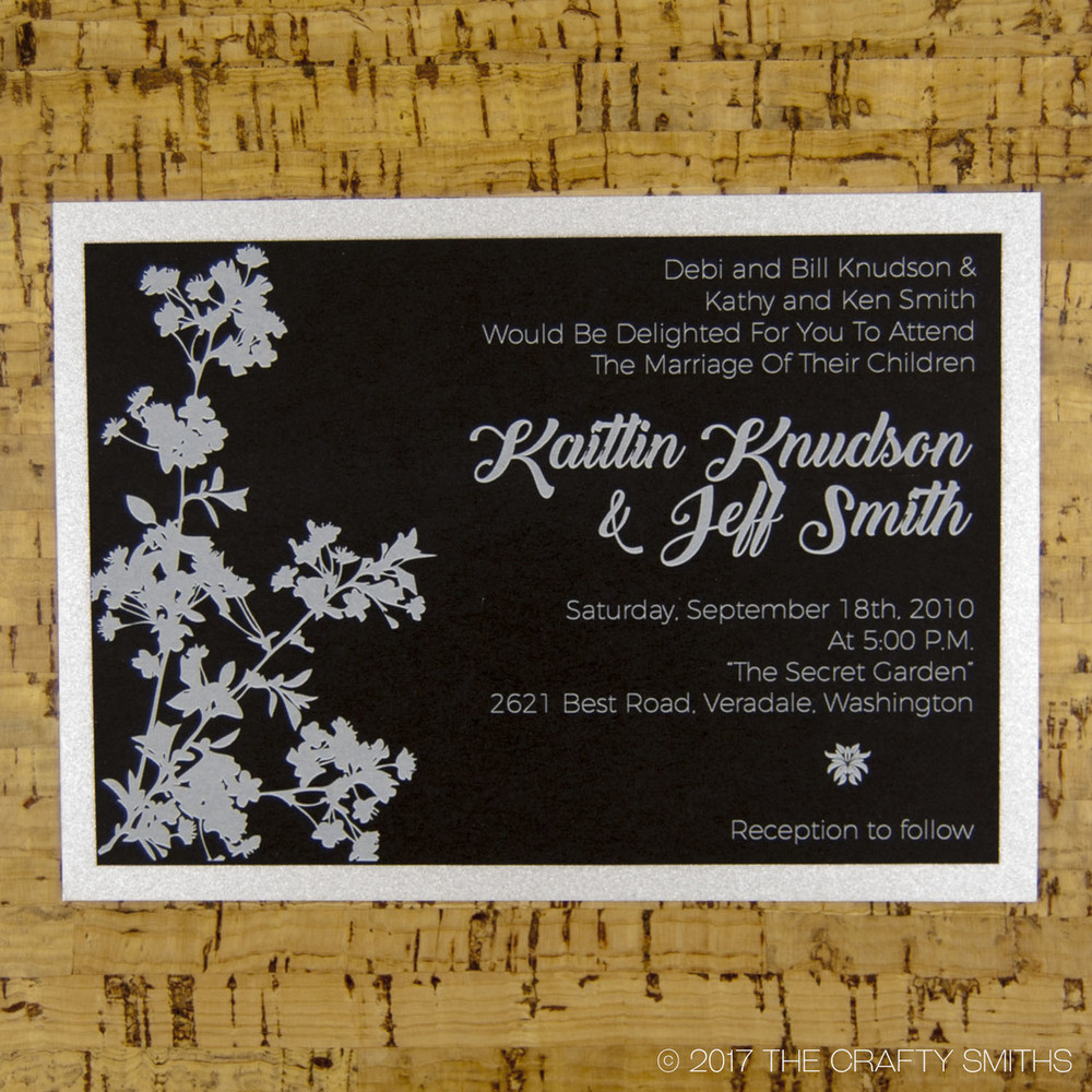 Paper Invitation - Modern Blossom Design - The Crafty Smiths