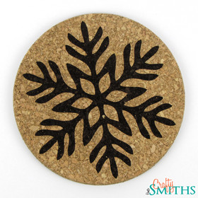 "Christmas Morning" Snowflake Cork Coasters or Trivet