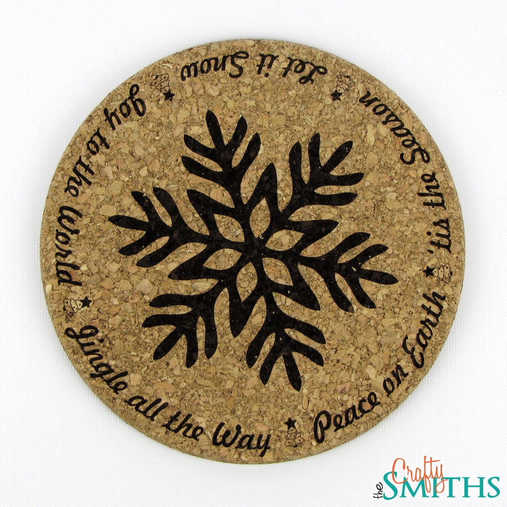 Let It Snow  Full-Color Christmas Coasters in Bulk