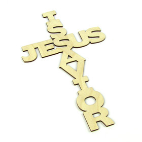 "Jesus Is Savior" Laser Cut Cross