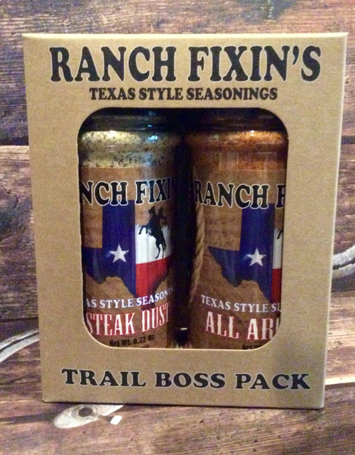 Steak Dust / All Around / Come and Take It Chili Mix

Our Trail Boss Pack is the perfect combination for turning an ordinary meal into Cowboy Cuisine! Not only are they great for grilling, but our Steak Dust and All Around are exceptional incorporated into recipes before you cook too. Excellent as an add on at the table too. And our Come and Take It Chili Mix takes chili to an all new level!  Our low sodium and MSG free seasonings can be used generously. Try sprinkling some on salads, vegetables, baked potatoes, roasted chicken, eggs, or even fish tacos. 

Ciao Y'all!!