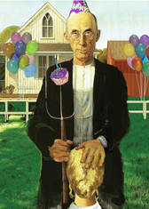 American Gothic Birthday - 350  Funny Adult Birthday Cards 6 Pack