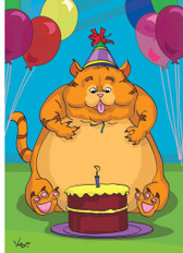 Big Pussy Birthday - 392 Funny Adult Birthday Cards 6 Pack