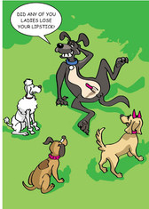 Doggie Lipstick - 364 Funny Birthday Cards 6 Pack