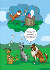 Lassie and Timmy - 395 Hilarious Birthday Cards 6 Pack