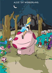 Alice In Wonderland - 458 Adult Humor Birthday Cards 6 Pack