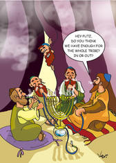 Minorah pipe - 00365 Funny Jewish Humor Cards 6 Pack