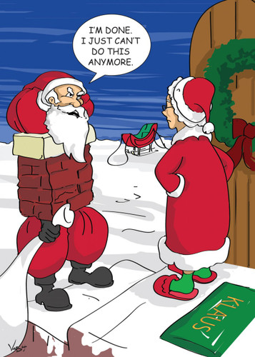 Santa Twitters his junk