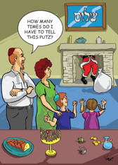 Santa in Jewish home - 1120 Funny Jewish Humor Cards 6 Pack