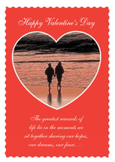 Beach Walk Valentine's Day - 237 Funny Valentine̥s Day Cards 6 Pack