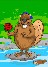Justin Beaver Valentine's Day - 246 Funny Valentine̥s Day Cards 6 Pack