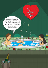 Jacuzzi Bubbles - 258 Funny Valentine̥s Day Cards 6 Pack