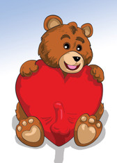Horny Teddy Bear - 262 Funny Valentine̥s Day Cards 6 Pack