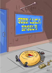 Good Luck Bagels Birthday - 492 Funny Jewish Humor Cards 6 Pack