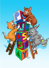 PUSSY Toy Blocks - 503 Funny Adult Birthday Cards 6 Pack