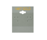 14K Gold Printed Grey Hanging Earring Cards - 1 1/2" x 2" - 100pcs/pk