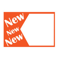 Small Paper "NEW NEW NEW" Store Message Sign (50Pcs/Pack)