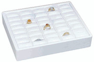 Small Stackable 20 Showcase Slotted Ring Display Tray