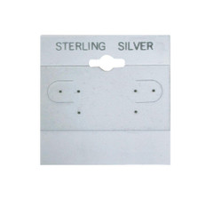 100 Plastic Earring Hanging Card 1.5X1.5 Black