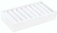 White Faux Leather 9 Slot Tray for Bangles/Rings