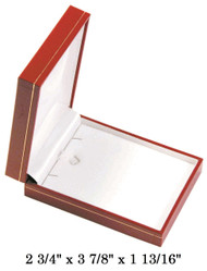 Red Large Pendant w/White Satin interior Classic Leatherette Box