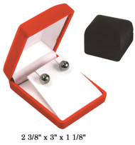 Soft Flocked Black Velour Pendant/Earring Gift Box