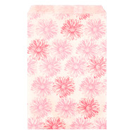 Pink Flower Pattern Paper Bags - 5" x 7" - 100Bags/Pack