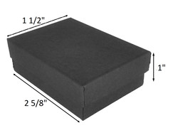 25 Zebra Jewelry Gift Boxes Cotton Filled 2-1//2x1-1//2x7//8 Black /& White