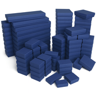 10 Boxes- Dark Navy Kraft Cotton Filled Boxes